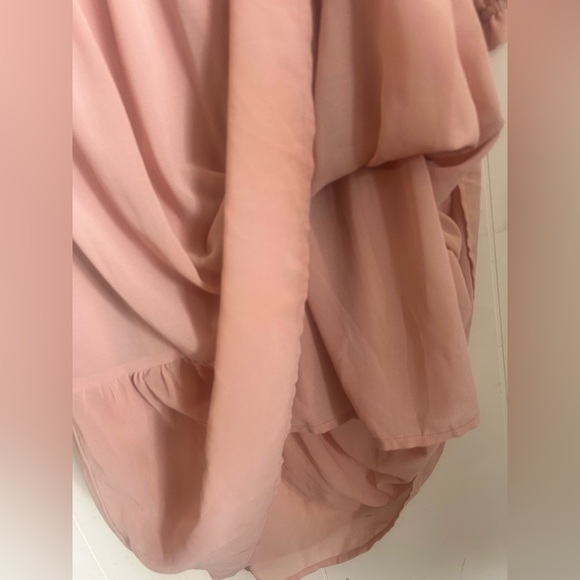 Mad about style, size small, peachy pink long sleeve dress, stretchy, airy - Picture 8 of 9